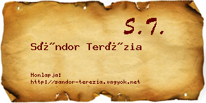 Sándor Terézia névjegykártya